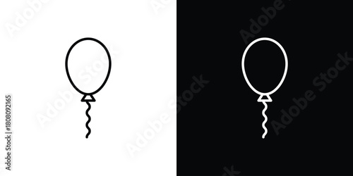 Balloon icon thin line outline concept. Linear style icon. Editable stroke. Vector