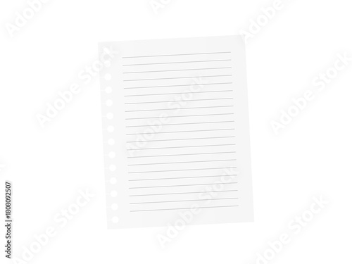 Ruled paper page from notebook block ripped realistic lined sheet torn edges school stationery writing study journal vintage scrap background texture