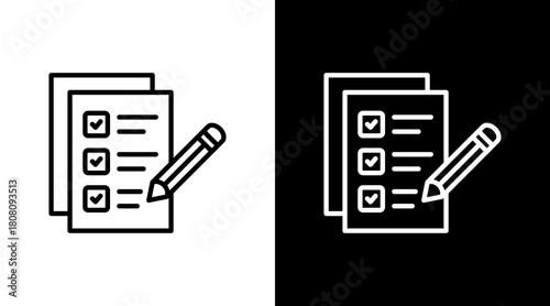 Proposal Form Outline White Icon Set Design