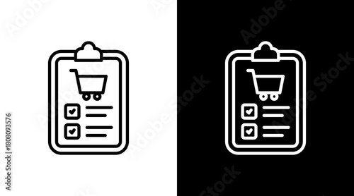 Procurement Plan Outline White Icon Set Design