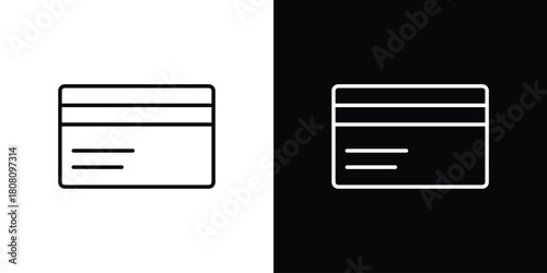 Credit card icon thin line outline concept. Linear style icon. Editable stroke. Vector