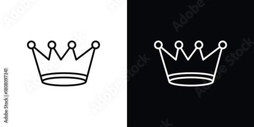 Crown icon thin line outline concept. Linear style icon. Editable stroke. Vector