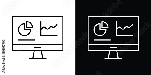 Dashboard icon thin line outline concept. Linear style icon. Editable stroke. Vector