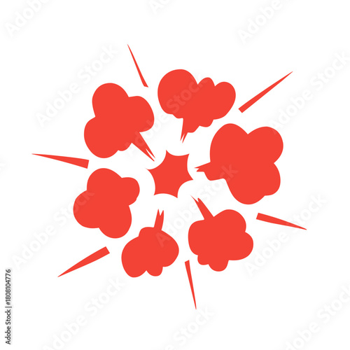 comic book explosion vector graphic