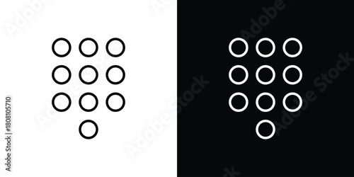 Keypad icon thin line outline concept. Linear style icon. Editable stroke. Vector