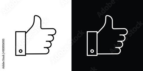 Like icon thin line outline concept. Linear style icon. Editable stroke. Vector