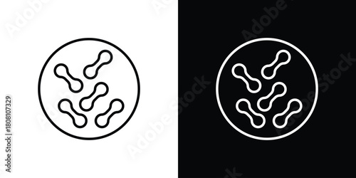 Microorganism icon thin line outline concept. Linear style icon. Editable stroke. Vector