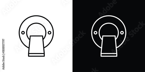 MRI icon thin line outline concept. Linear style icon. Editable stroke. Vector