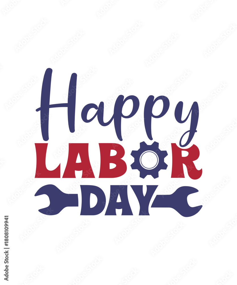 Fototapeta premium happy labor day svg