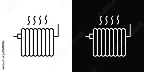 Radiator icon thin line outline concept. Linear style icon. Editable stroke. Vector