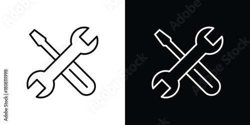 Repair icon thin line outline concept. Linear style icon. Editable stroke. Vector