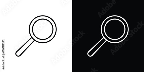 Research icon thin line outline concept. Linear style icon. Editable stroke. Vector