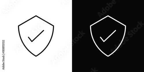 Safe icon thin line outline concept. Linear style icon. Editable stroke. Vector