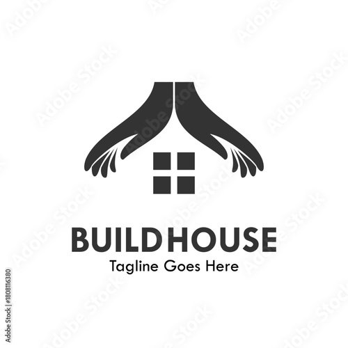 Building house design logo template illustration