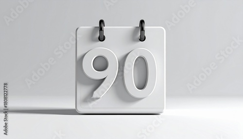 Wallpaper Mural 3d calendar icon with number 90 isolated on Torontodigital.ca