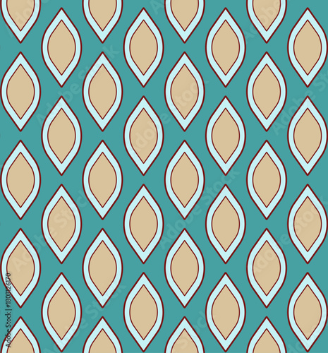 Oval shapes in a seamless repeat pattern design - illustration vector