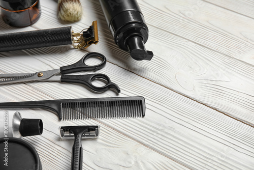 Set of male shaving accesso...