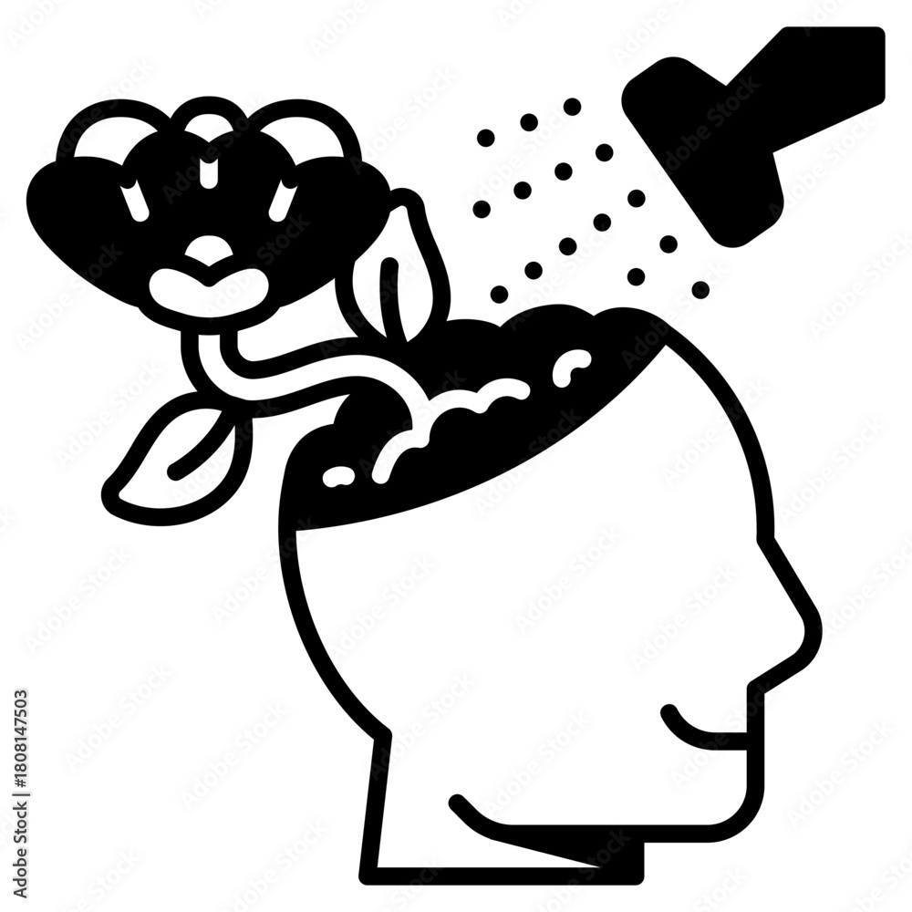 Obraz premium Self Growth Black Fill Icon