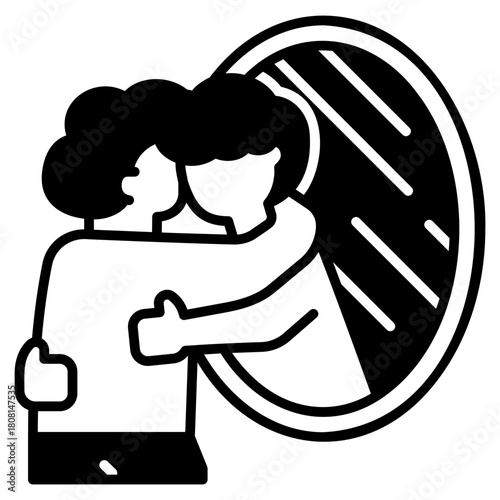 Self Love Man Black Fill Icon