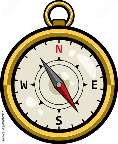 compass vector icon isolated template flat design illustration 