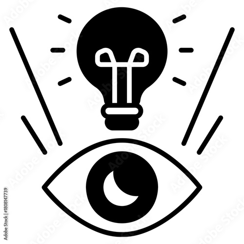 vision idea Black Fill Icon