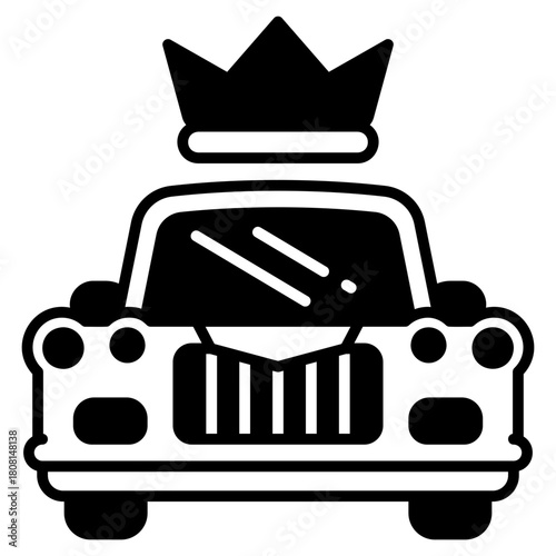 Luxury Car Black Fill Icon