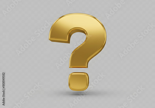 Golden question mark graphic