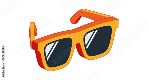 Retro-cool shades offer UV protection and style for sunny days, perfect for summer fashion and vacation vibes, iconic eyewear design with a vibrant aesthetic