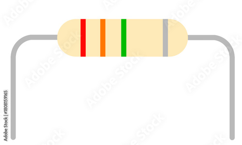 Five Band Resistor Electronic Component Color Code Ohm Rating