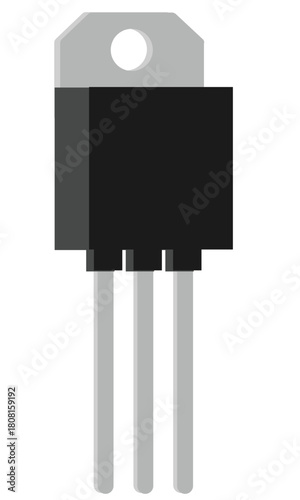 Power Transistor Regulator TO-220 Electronic Component Black Background