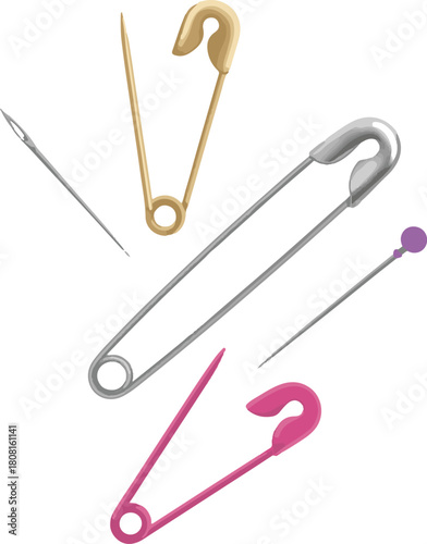 set of safety pins