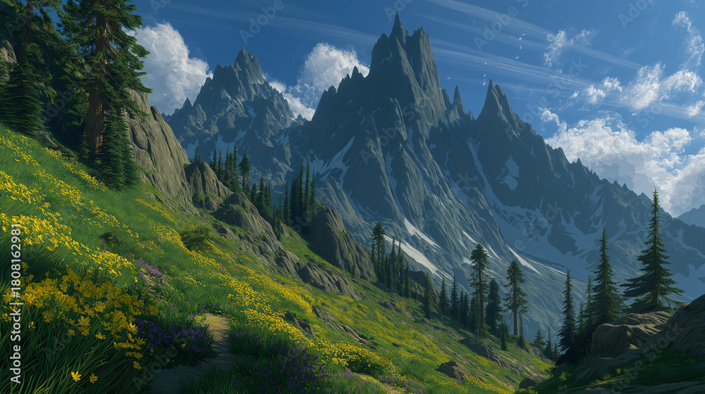 Fototapeta premium The game background and game asset, slot game element, video game background Illustration.