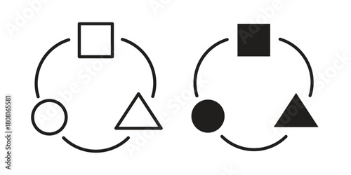 Adaptation icon symbols. app and web UI solid and line icon, EPS10