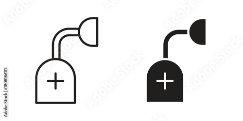Anesthesia icon symbols. app and web UI solid and line icon, EPS10