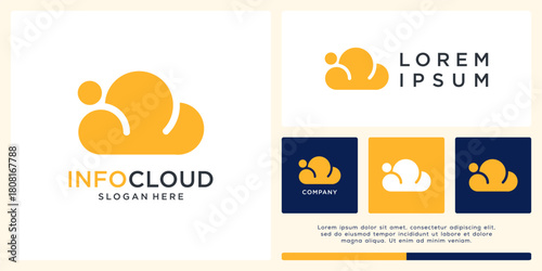 Information cloud logo design template