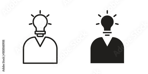 Brand awareness icon symbols. app and web UI solid and line icon, EPS10
