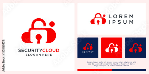 Security Cloud logo design template