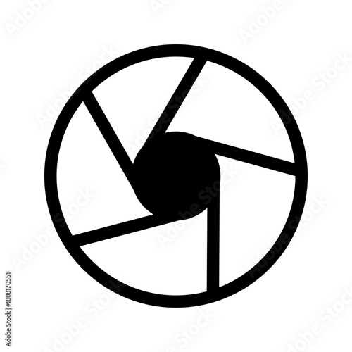 Aperture Icon Vector Symbol Design Illustration