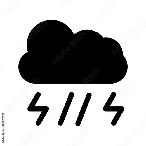Thunderstorm Icon Vector Symbol Design Illustration