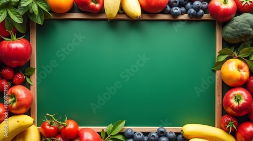 Commercial Display Mockup: Green Screen Board with Fruit Ornament