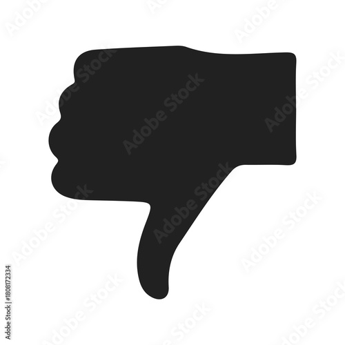 Thumbs Down Finger Hand Sign Sillouette