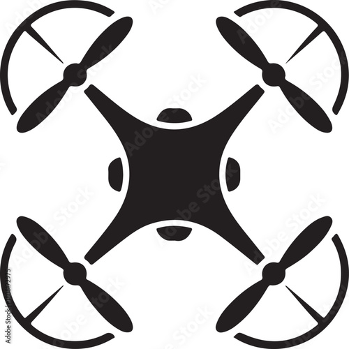 Drone icon vector solid logo illustration. Flat and line style for graphic design