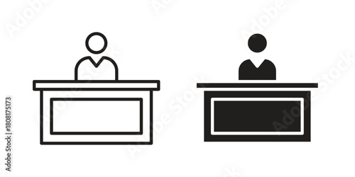 Court trial icon symbols. app and web UI solid and line icon, EPS10