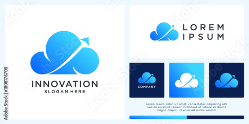 Innovation cloud logo design template