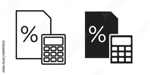 Estimate icon symbols. app and web UI solid and line icon, EPS10