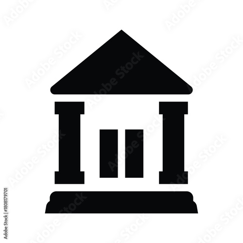 bank glyph icon illustration vector graphic.eps