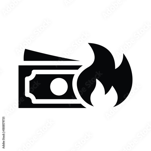 inflation glyph icon illustration vector graphic.eps