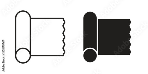 Foil icon symbols. app and web UI solid and line icon, EPS10