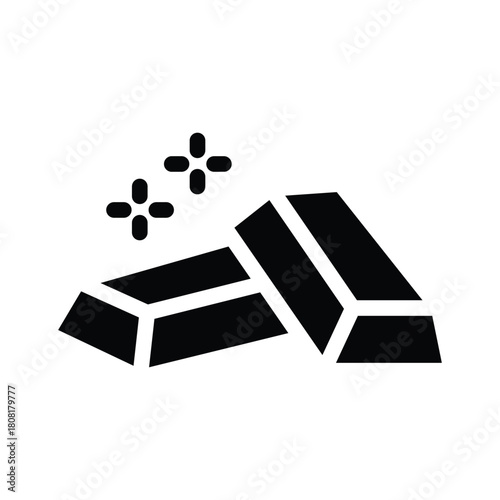 gold bars glyph icon illustration vector graphic.eps