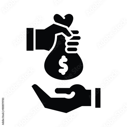  loan glyph icon illustration vector graphic.eps